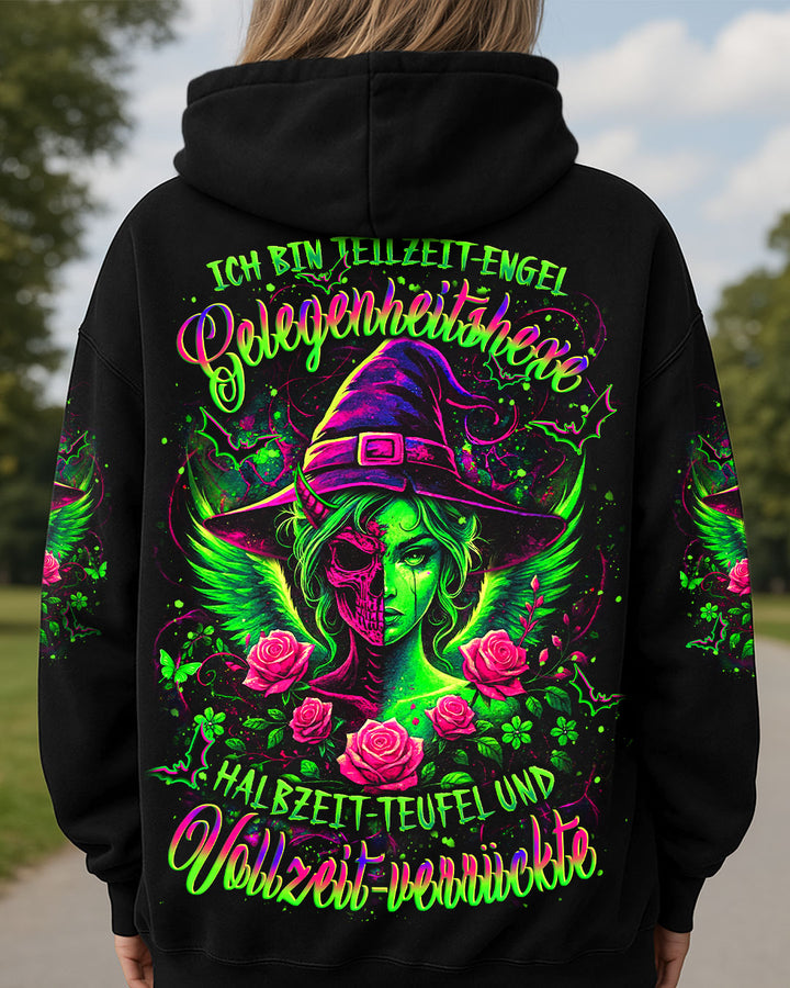 ICH BIN TEILZEIT-ENGEL GELEGENHEITSHEXE HALLOWEEN VOLLSTÄNDIGER DRUCK - YHLT1009253