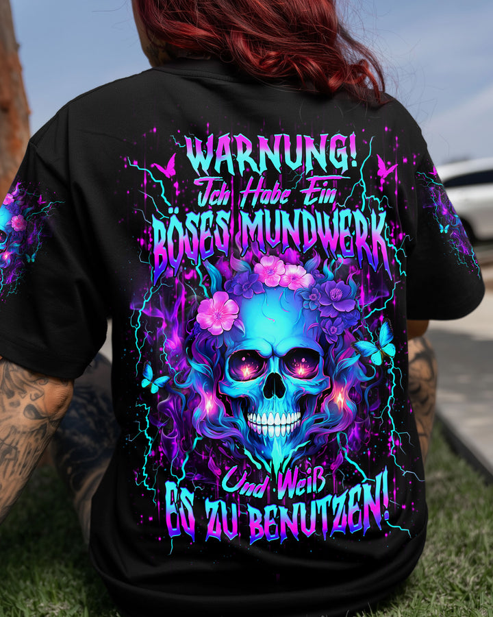 WARNUNG ICH HABE EIN BÖSES MUNDWERK VOLLSTÄNDIGER DRUCK - YHHG1010254