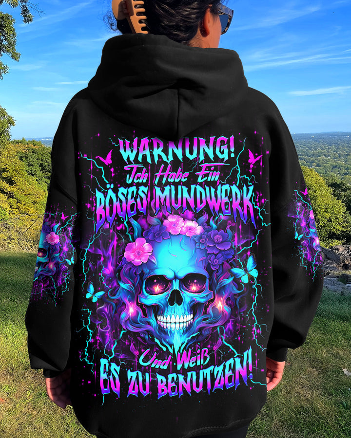 WARNUNG ICH HABE EIN BÖSES MUNDWERK VOLLSTÄNDIGER DRUCK - YHHG1010254