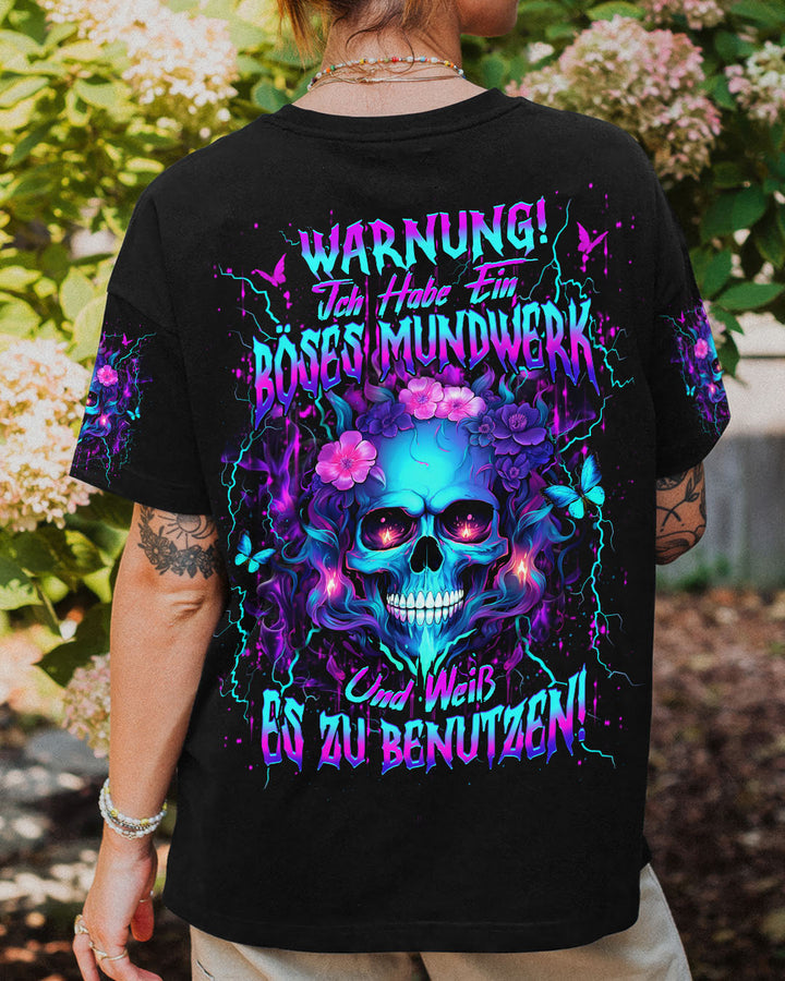 WARNUNG ICH HABE EIN BÖSES MUNDWERK VOLLSTÄNDIGER DRUCK - YHHG1010254