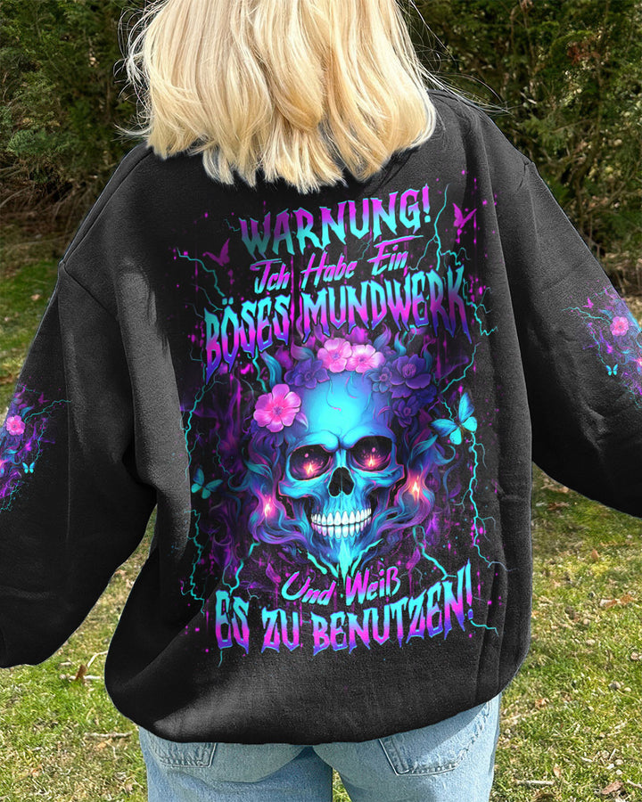 WARNUNG ICH HABE EIN BÖSES MUNDWERK VOLLSTÄNDIGER DRUCK - YHHG1010254