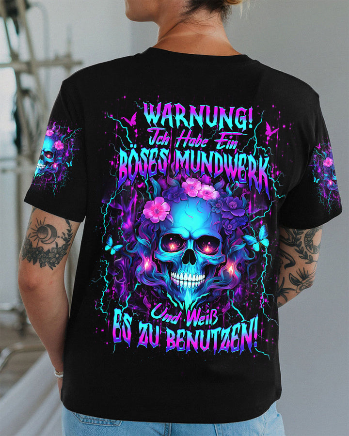 WARNUNG ICH HABE EIN BÖSES MUNDWERK VOLLSTÄNDIGER DRUCK - YHHG1010254