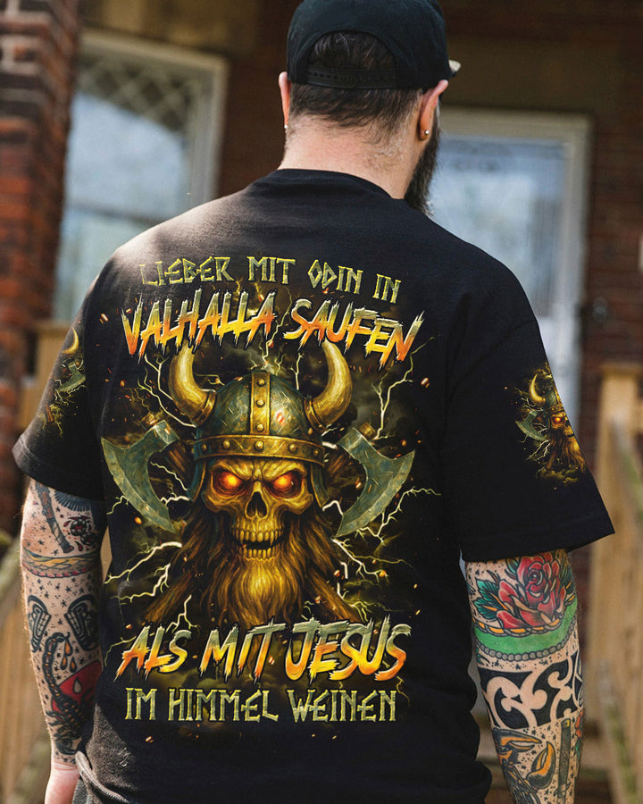 LIEBER MIT ODIN IN VALHALLA SAUFEN WIKINGER VOLLSTÄNDIGER DRUCK - YHHN2204252