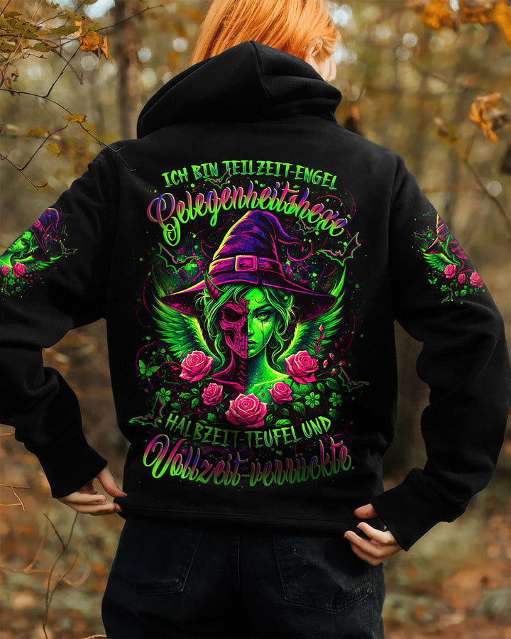 ICH BIN TEILZEIT-ENGEL GELEGENHEITSHEXE HALLOWEEN VOLLSTÄNDIGER DRUCK - YHLT1009253