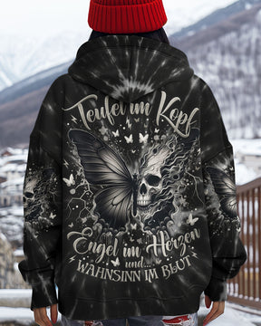 Schwarz/Weiß Batik