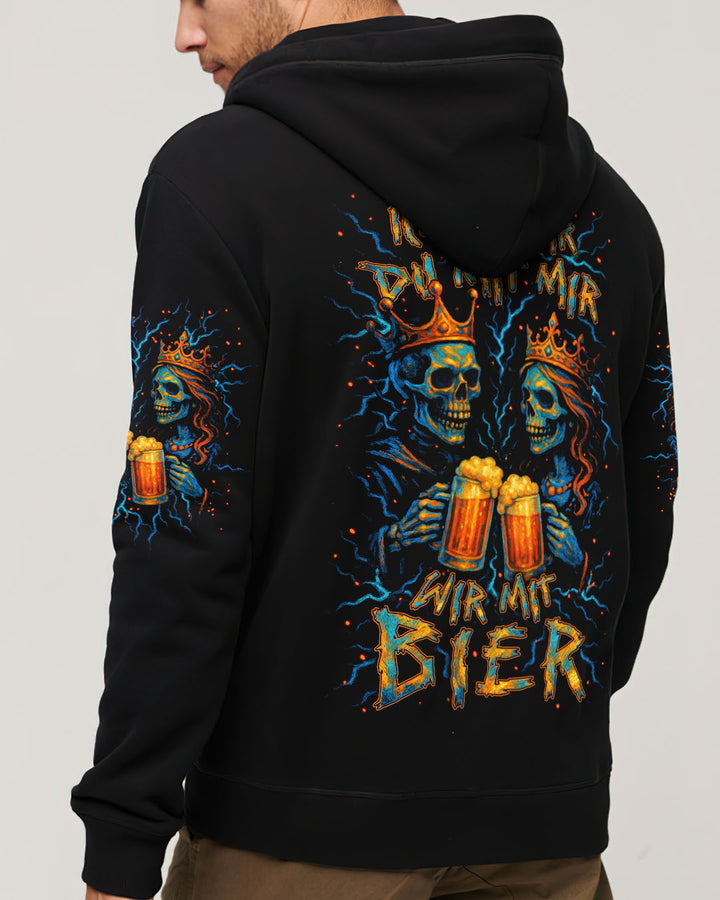 ICH MIT DIR DU MIT MIR WIR MIT BIER PAAR VOLLSTÄNDIGER DRUCK - YHLN0505253