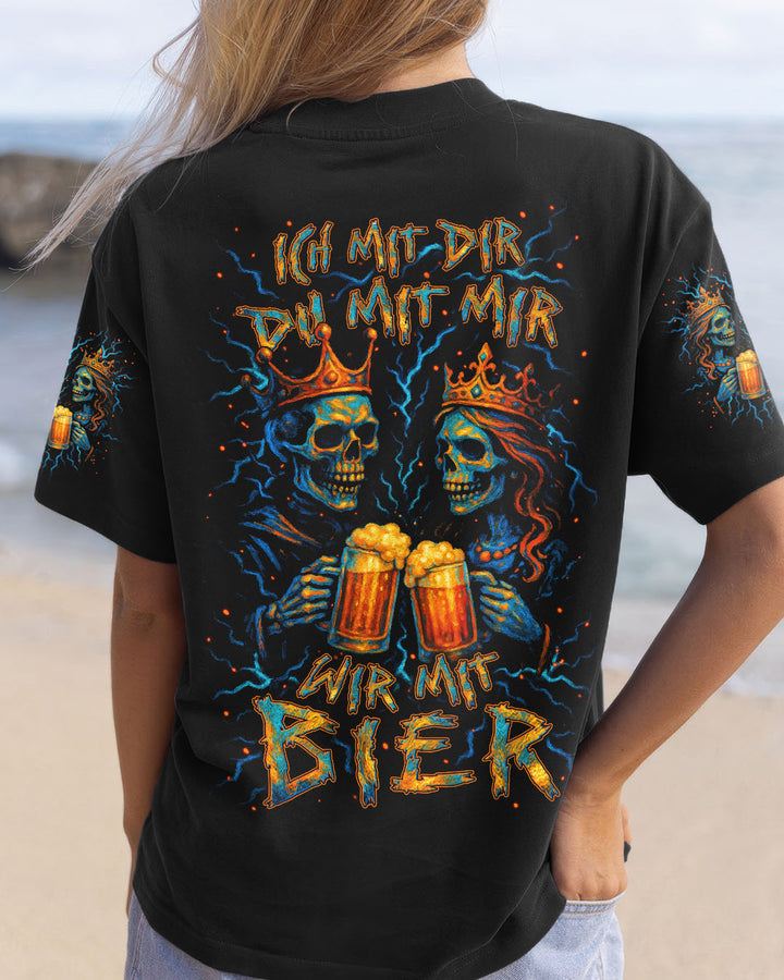 ICH MIT DIR DU MIT MIR WIR MIT BIER PAAR VOLLSTÄNDIGER DRUCK - YHLN0505253